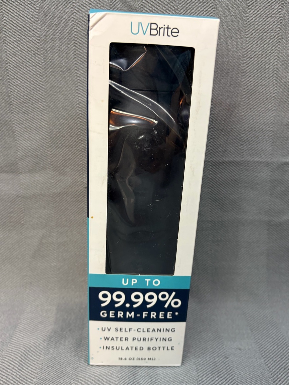 UV Brite by trutemp self cleaning and water purifying bottle USB charging travel